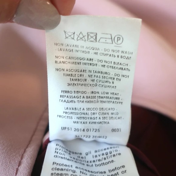 Gucci Mock Neck Sleeveless Buttoned Mini Dress Dusty Pink Crepe Size 46 - Picture 9 of 9